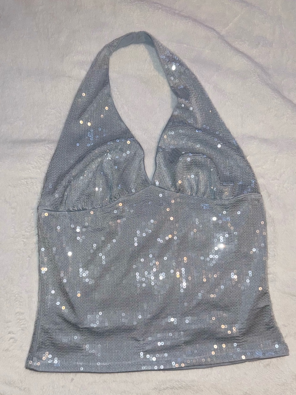 Light blue Sequin Halter Top Size: L